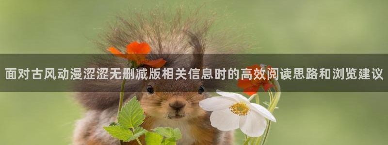 动漫天堂高清完整版在线观看：面对古风动漫涩涩无删减版相关信息时的高效阅读思路和浏览建议
